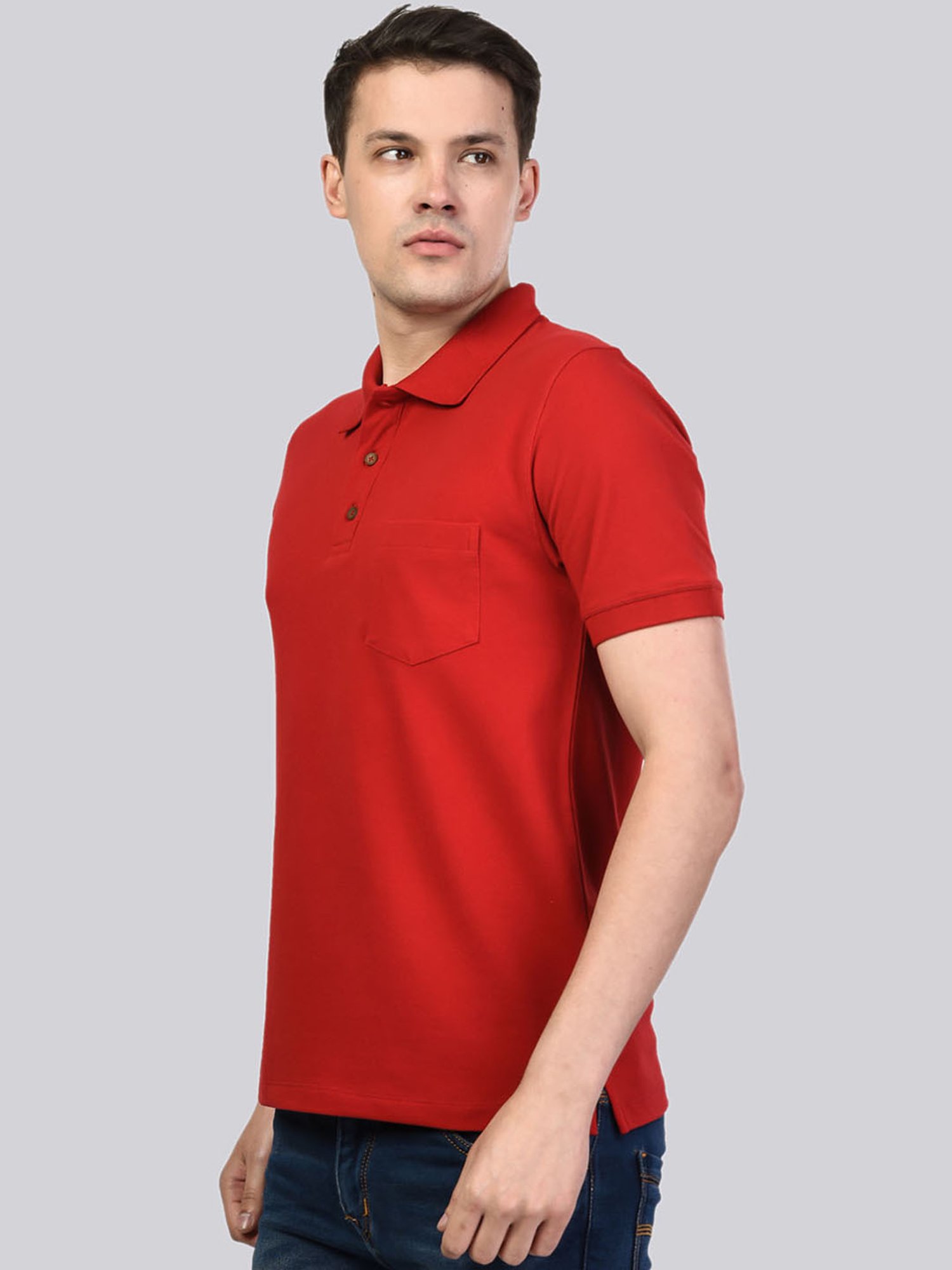 Kalt Red Regular Fit  Polo T-Shirt