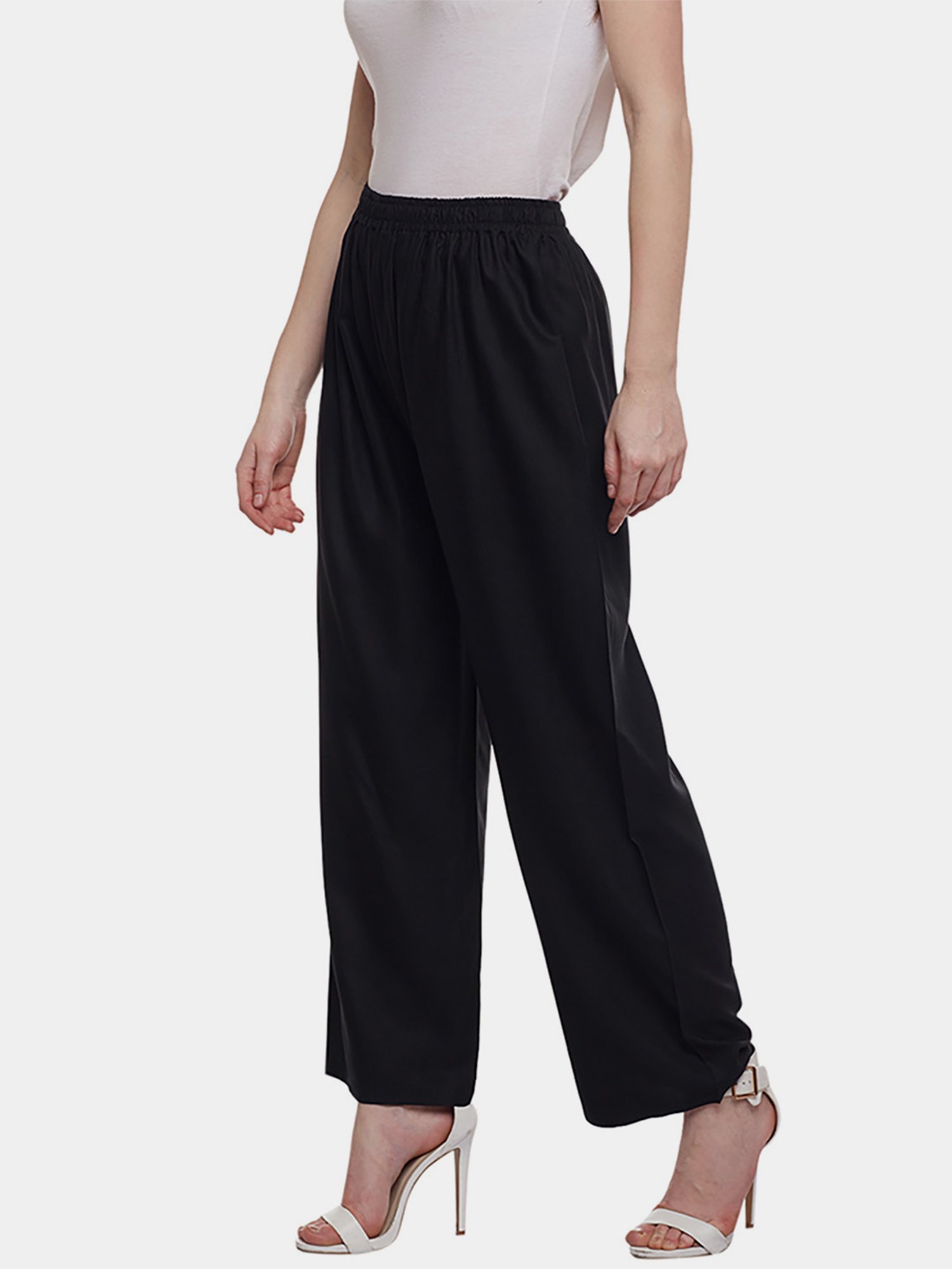 Castle Black Straight Fit Palazzos