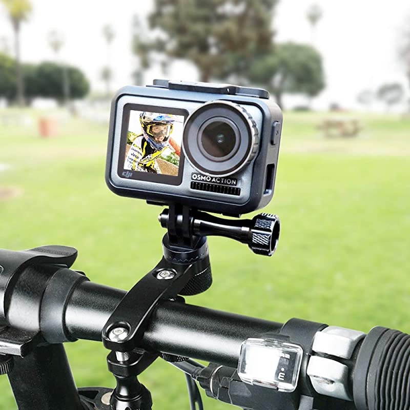 Version360&deg;Rotation and Lock Any Direction 0613inch AllAluminum BikeMotorcycle Handlebars Seat Post Ski Pole Mount for GoPro98Hero7HERO6 BlackHERO5 Black4HD DJI Osmo Action Cam
