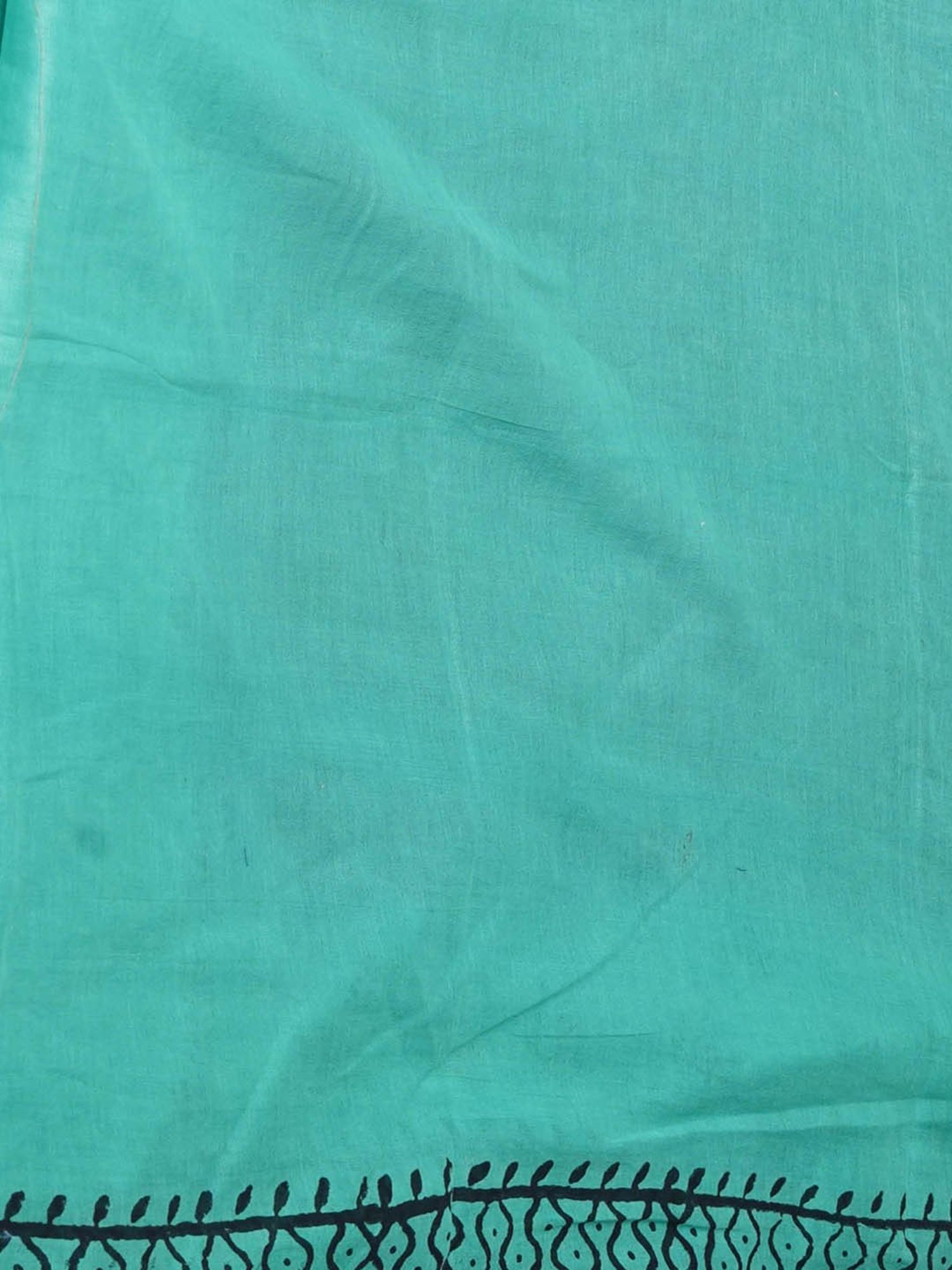 Unnati Silks Purple & Green Cotton Printed Saree With Unstitched Blouse