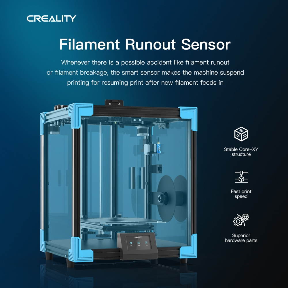 Original Creality 3D Ender-6 High Precision 3D Printer DIY Kit TMC2208 Driver 3 Times Faster Print Speed Print Size 250*250*400mm Stable Core-XY Structure with 4.3 Inch Color Touchscreen 8G TF Card