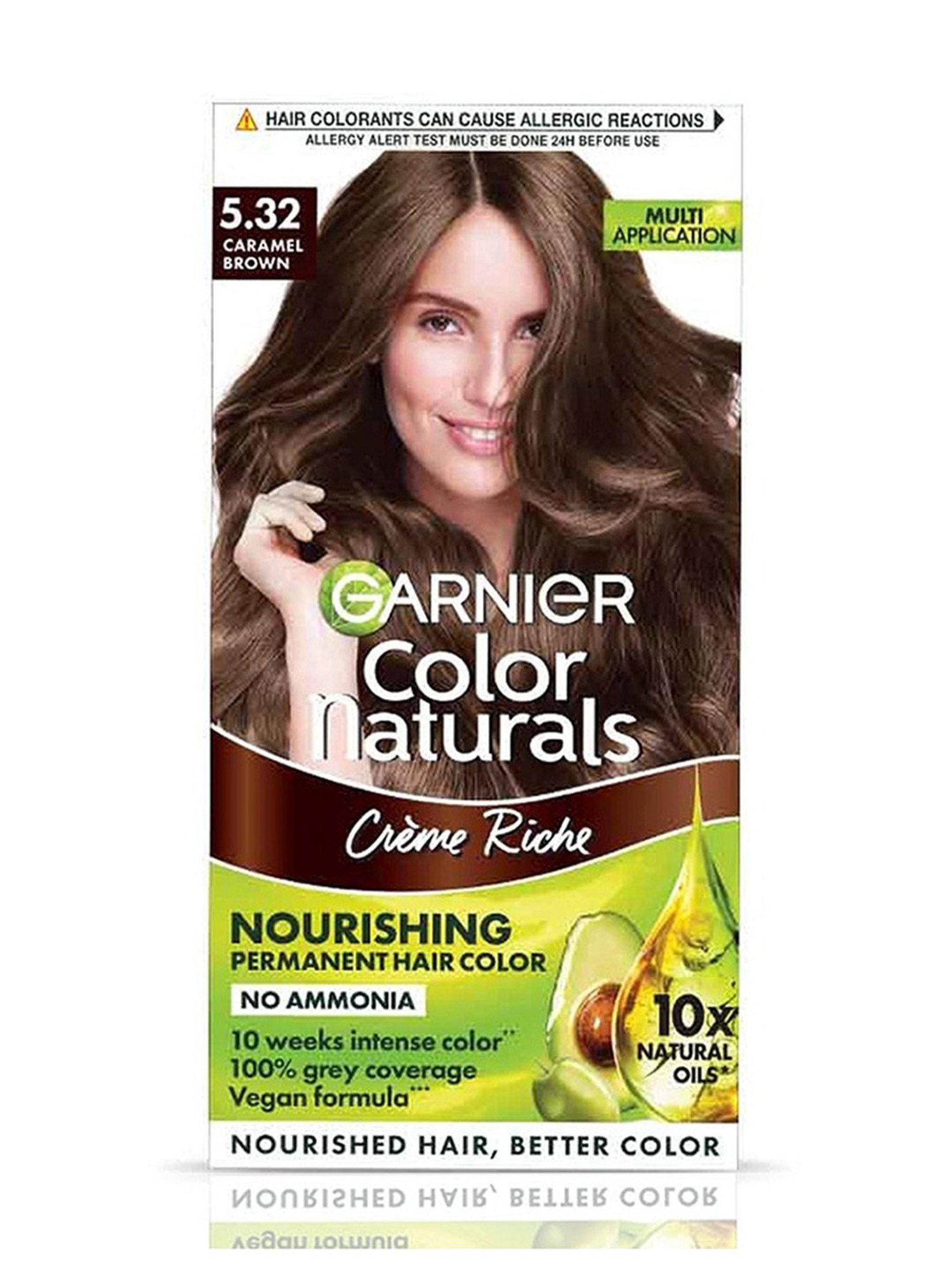 Garnier Color Naturals Creme Hair Color Shade 5.32 Caramel Brown - 70 ml + 60 gm