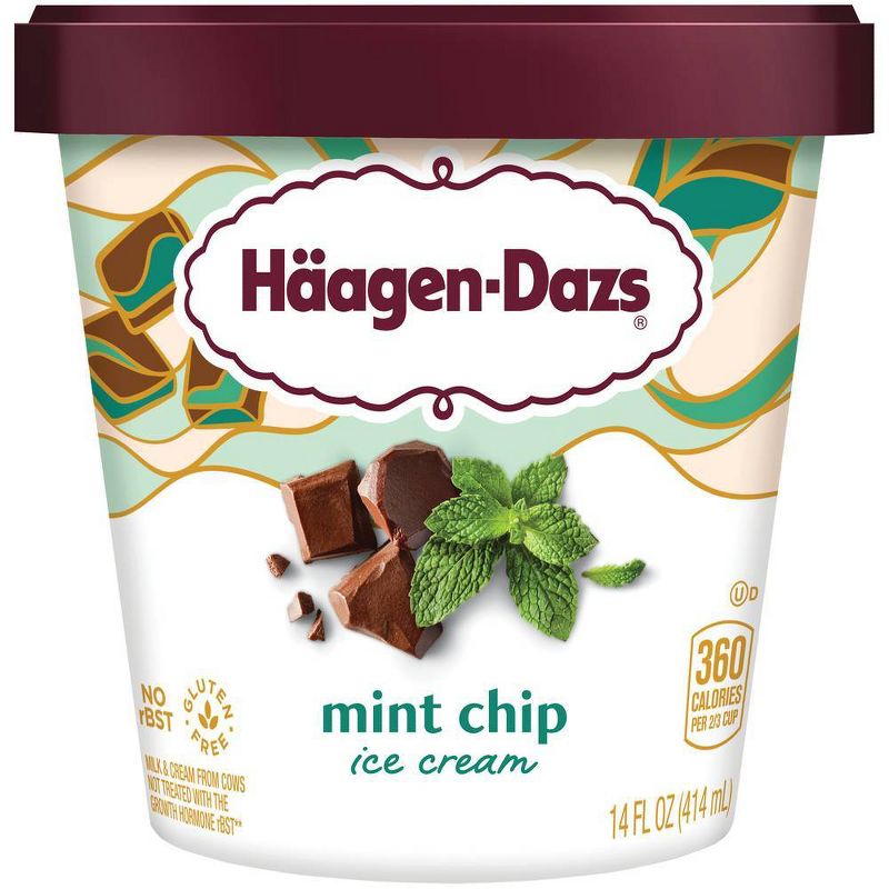 Haagen-Dazs Mint Chip Ice Cream - 14oz