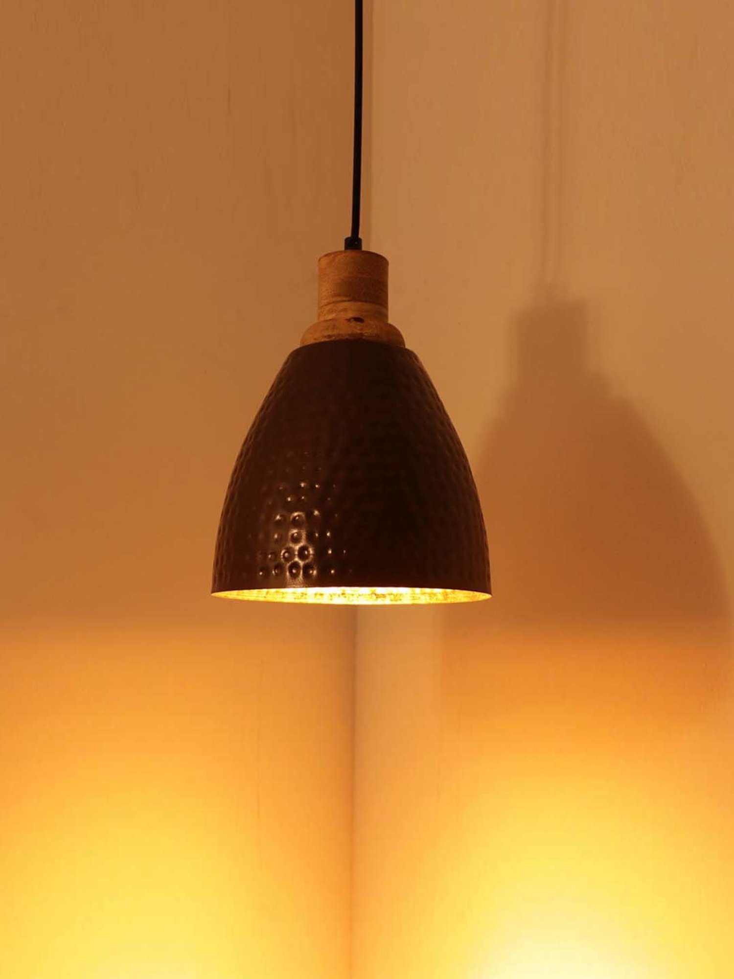 Fos Lighting 'Dish' Antique Gold & White Brass 5-In-1 Hanging Light