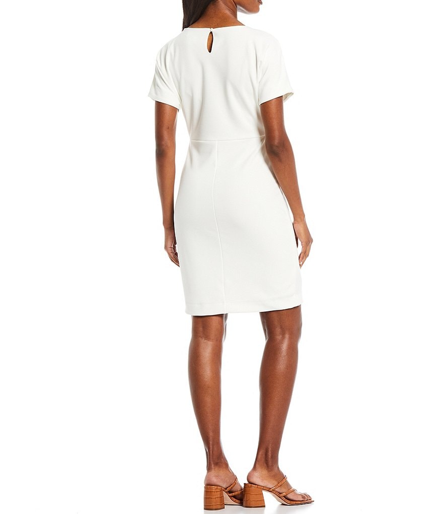 Gibson & Latimer Knot Front Short Sleeve Knit Dress