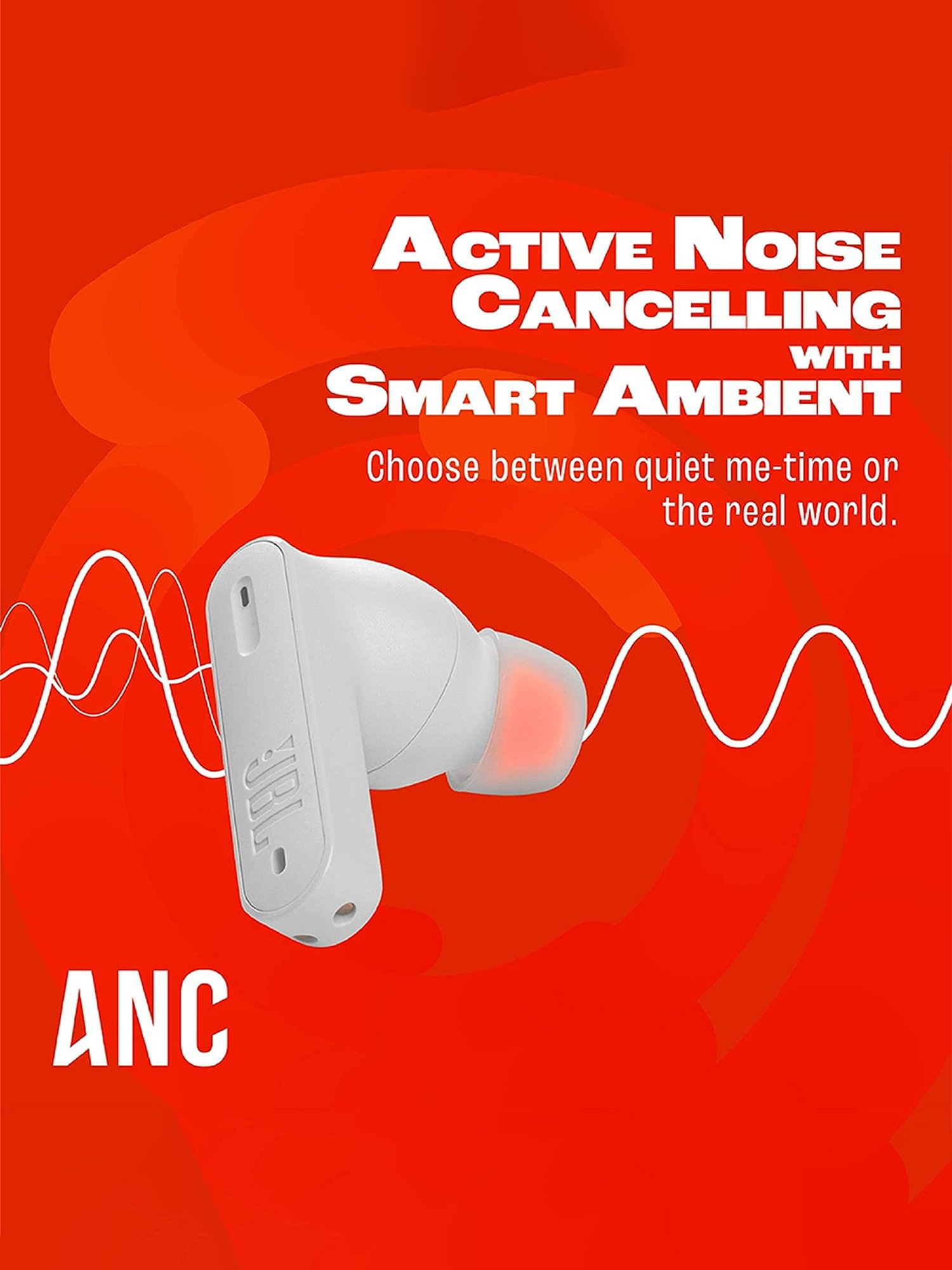 JBL Tune 230NC TWS In Ear ANC Earbuds with Mic & Massive 40 Hours Playtime (White, True Wireless)