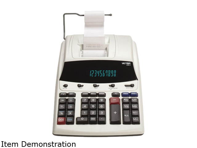 Victor 1230-4 Fluorescent Display Two-Color Printing Calculator, 12-Digit Fluorescent