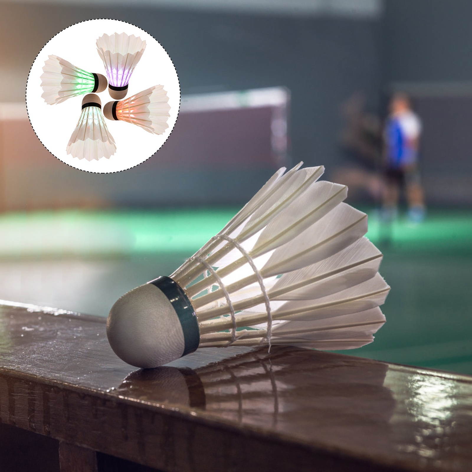 4pcs Practical Glowing Badminton Unique LED Shuttlecocks Training Badminton