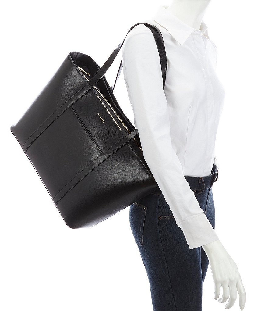 Ted Baker London Kimiaa East West Leather Top Zip Tote Bag