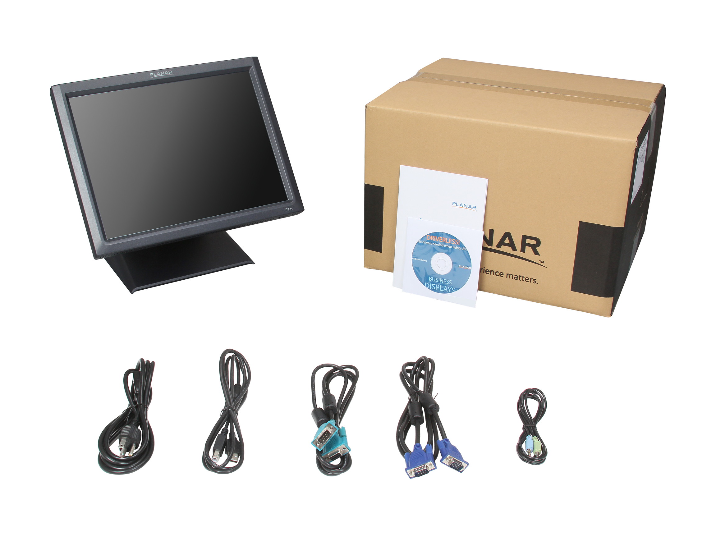 Planar 997-5967-00 PT1545R 15-inch 5-Wire Resistive POS Touch Screen Monitor