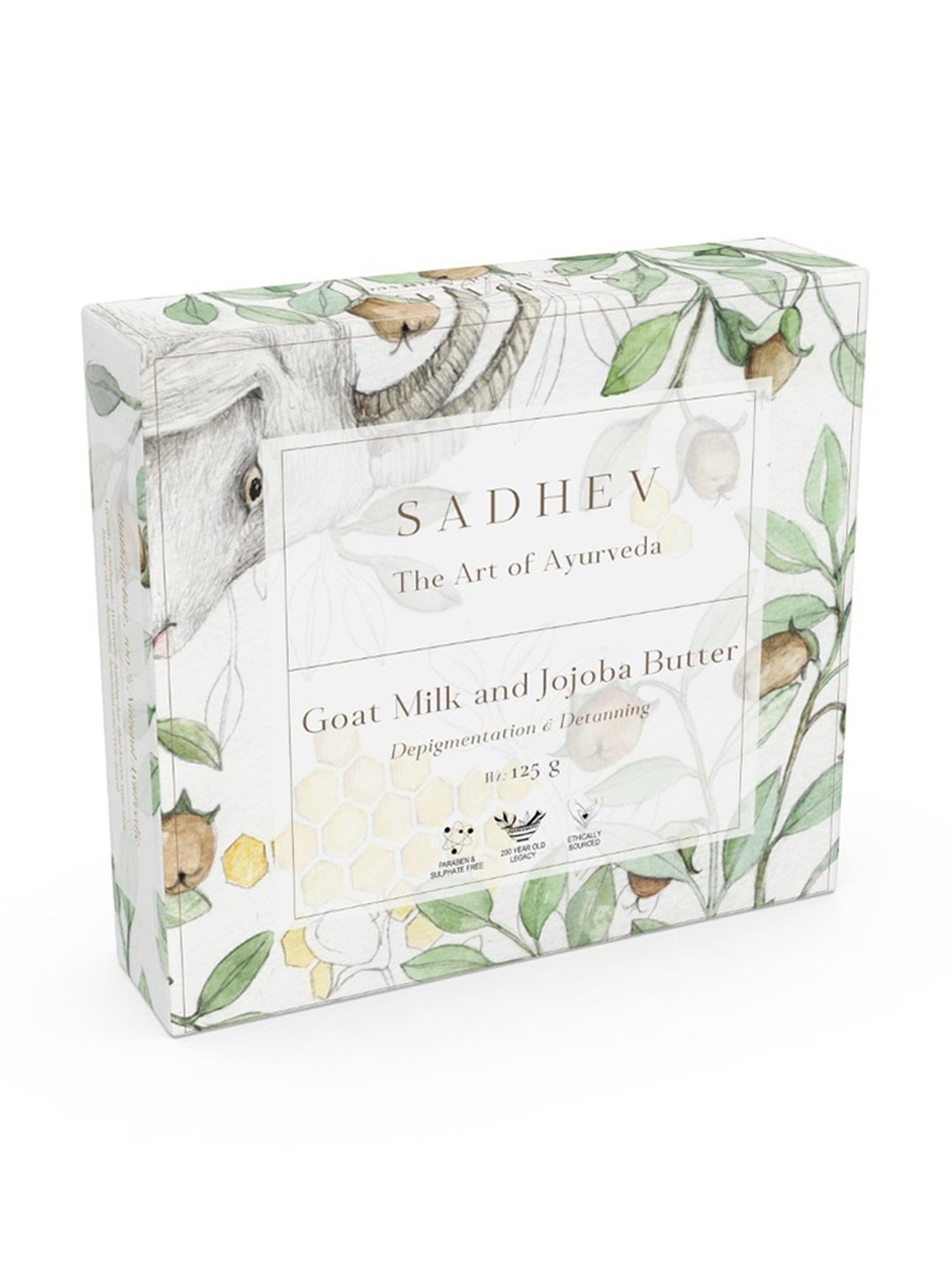 SADHEV The Art Of Ayurveda Goat Milk & Jojoba Butter Soap - 125 gm