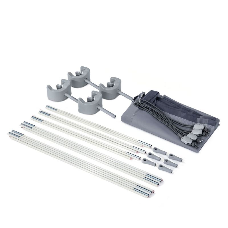 Intex 26710EH Prism 12ft x 30in Metal Frame Outdoor Above Ground Round Swimming Pool with Protective Canopy (Filter Pump Not Included)