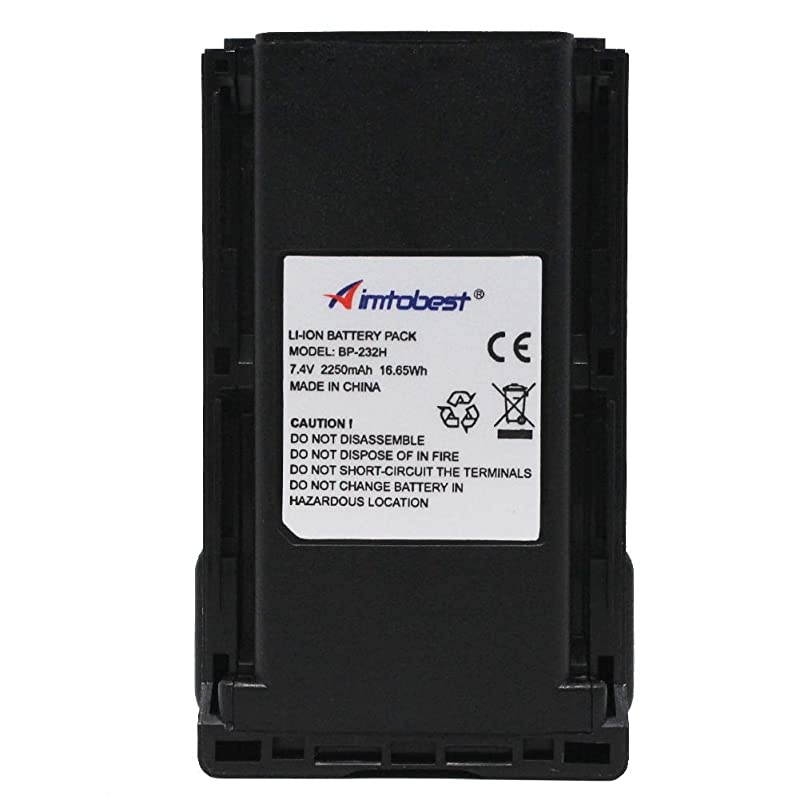 2250mAh Liion Battery Compatible for ICOM ICF3011 ICF4011 ICF3021 ICF4021 ICF3161 ICF4161 ICA14 ICF24 ICF33 ICF43 BP232N BP231 BP230N