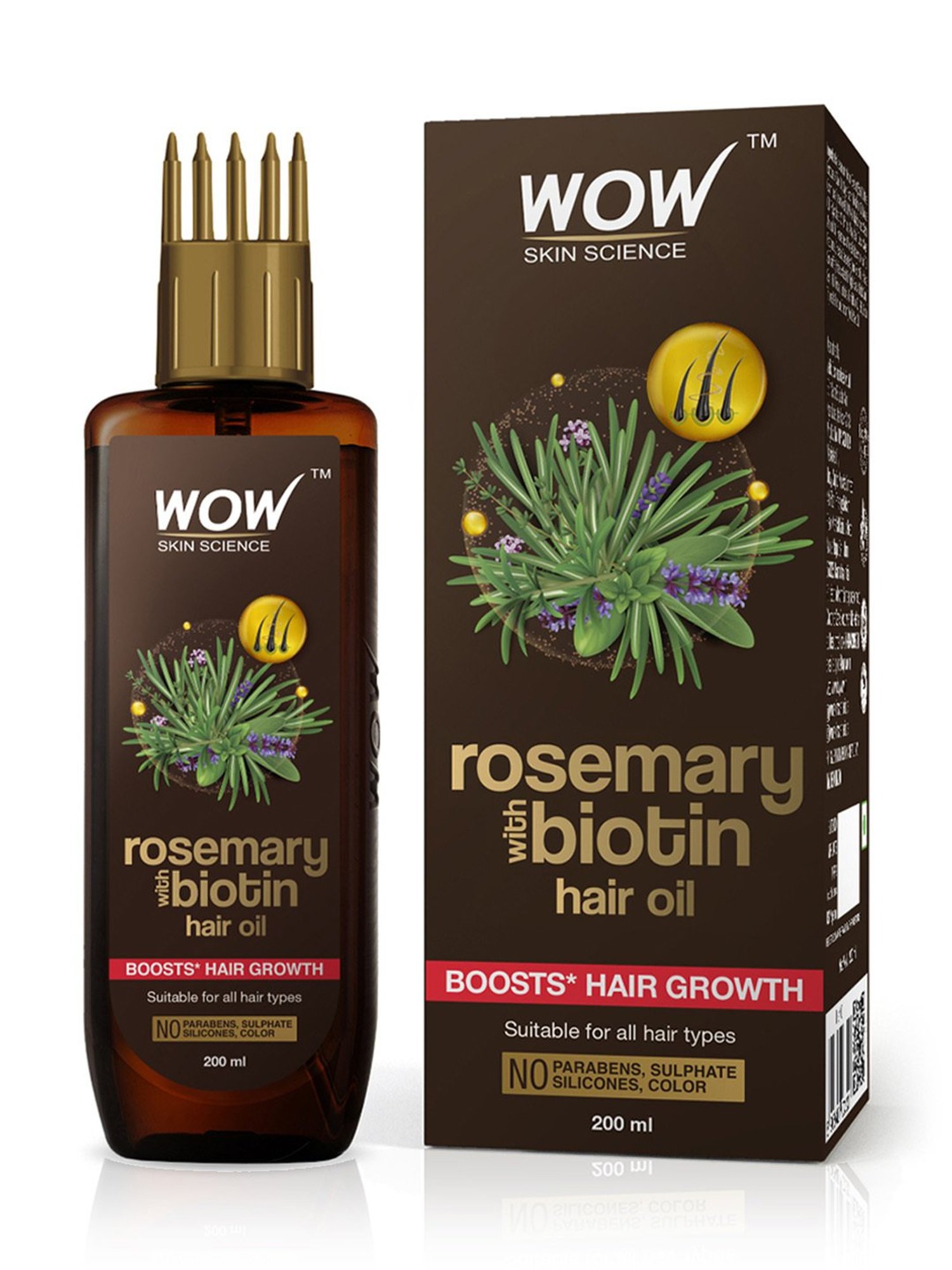 WOW Skin Science Rosemary with Biotin Hair Oil - 200 ml