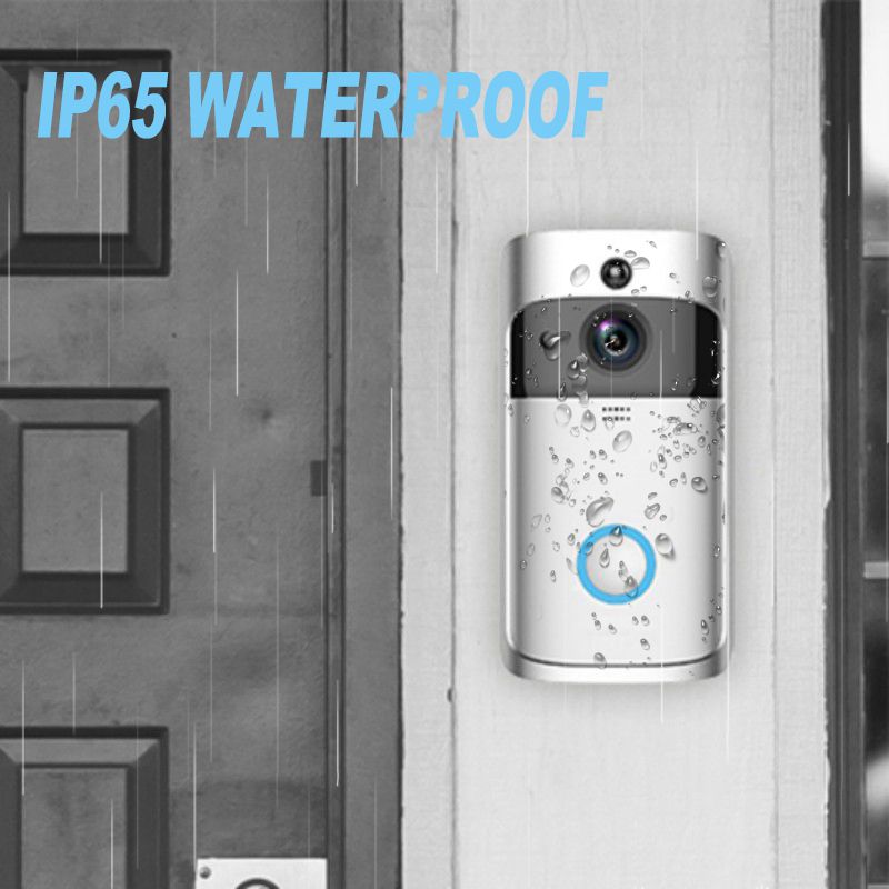 Wireless Video Doorbell, Waterproof WiFi Doorbell Security Camera with Chime 32G SD Card, Cloud Storage, Two-Way Talk, PIR Motion Detection, Night Vision 1280&times;720P