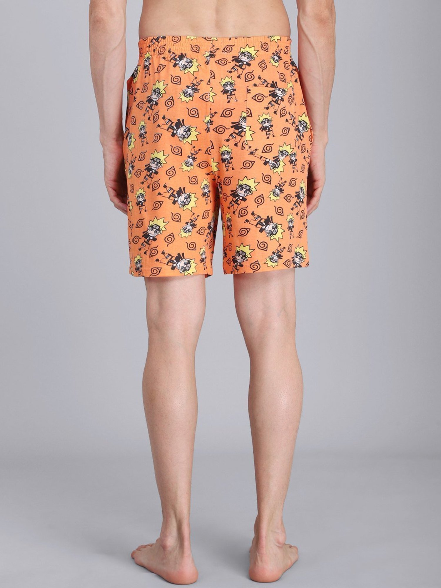 Free Authority Orange Cotton Regular Fit Naruto Printed Boxers