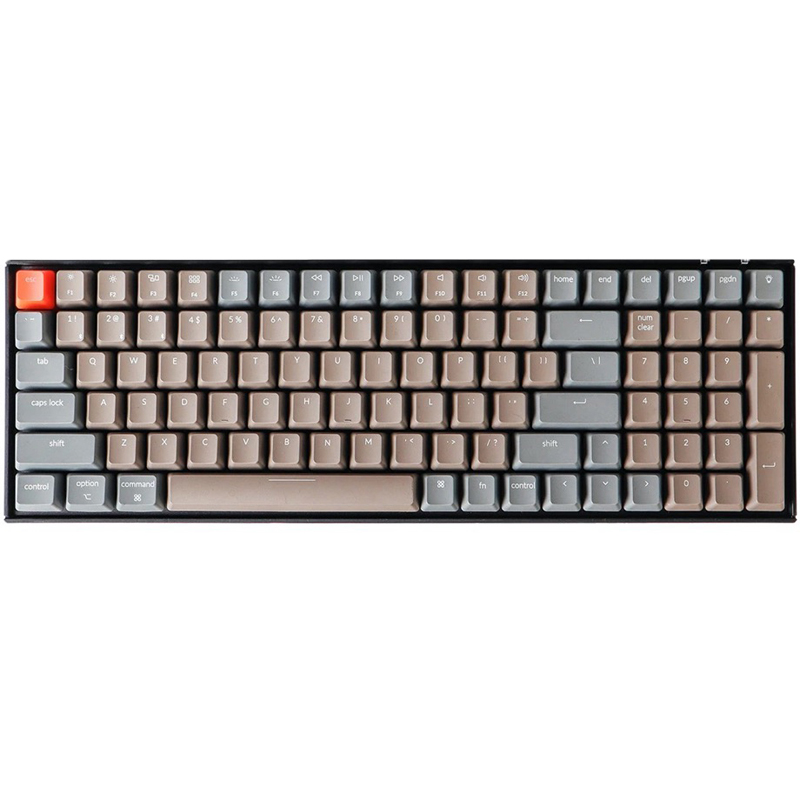 Keychron K4 Wireless Bluetooth/USB Wired Gaming Mechanical Keyboard, Compact 100 Keys RGB LED Backlit Gateron Red Switch N-Key Rollover, Aluminum Frame for Mac Windows