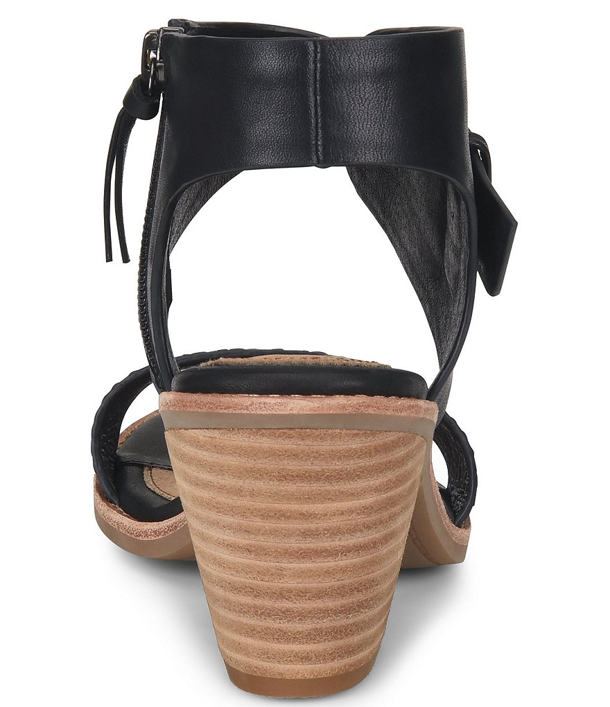 Sofft Menaka Snake Print Leather Accent Block Heel Sandals