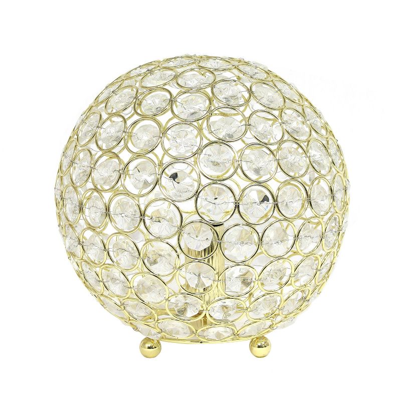 8" Crystal Ball Sequin Table Lamp Gold - Elegant Designs