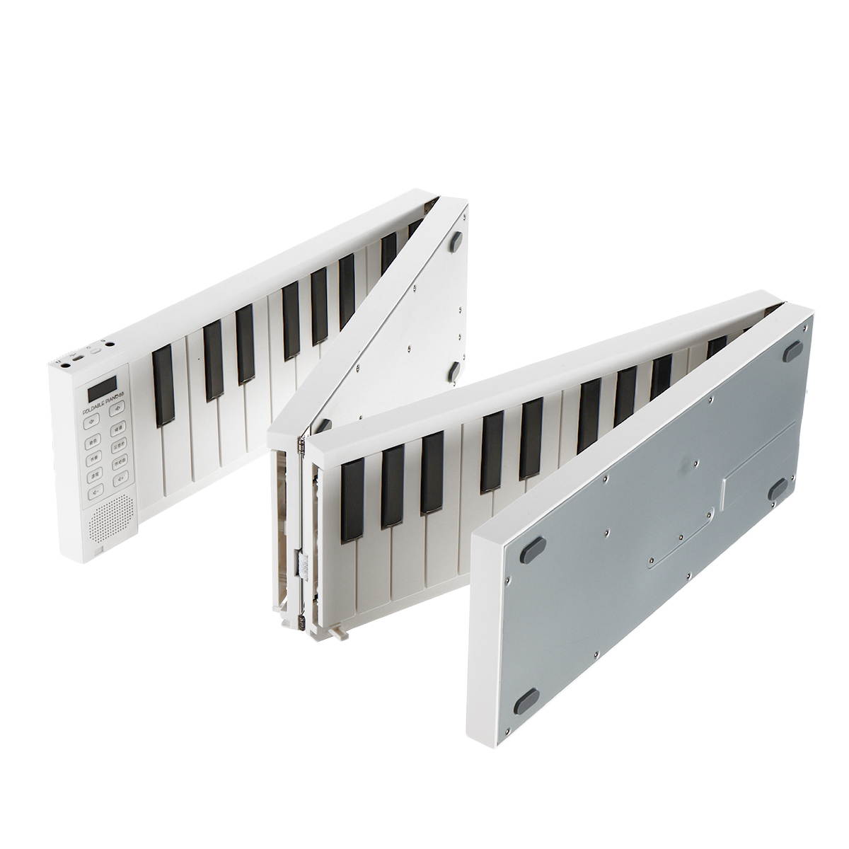 88 Keys Foldable Electronic Piano Portable Keyboard 128 Tones Dual Speakers Headphone Output with Sustain Pedal