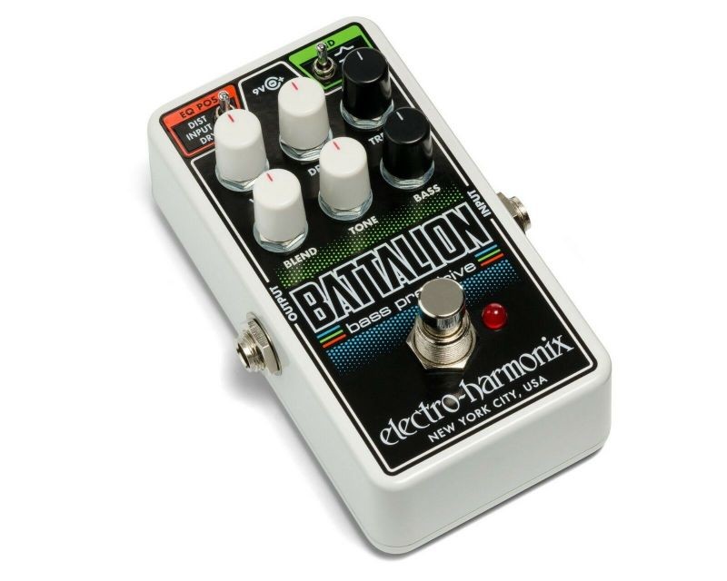 New Electro-Harmonix EHX Nano Battalion Bass Preamp DI Pedal w/ Power supply