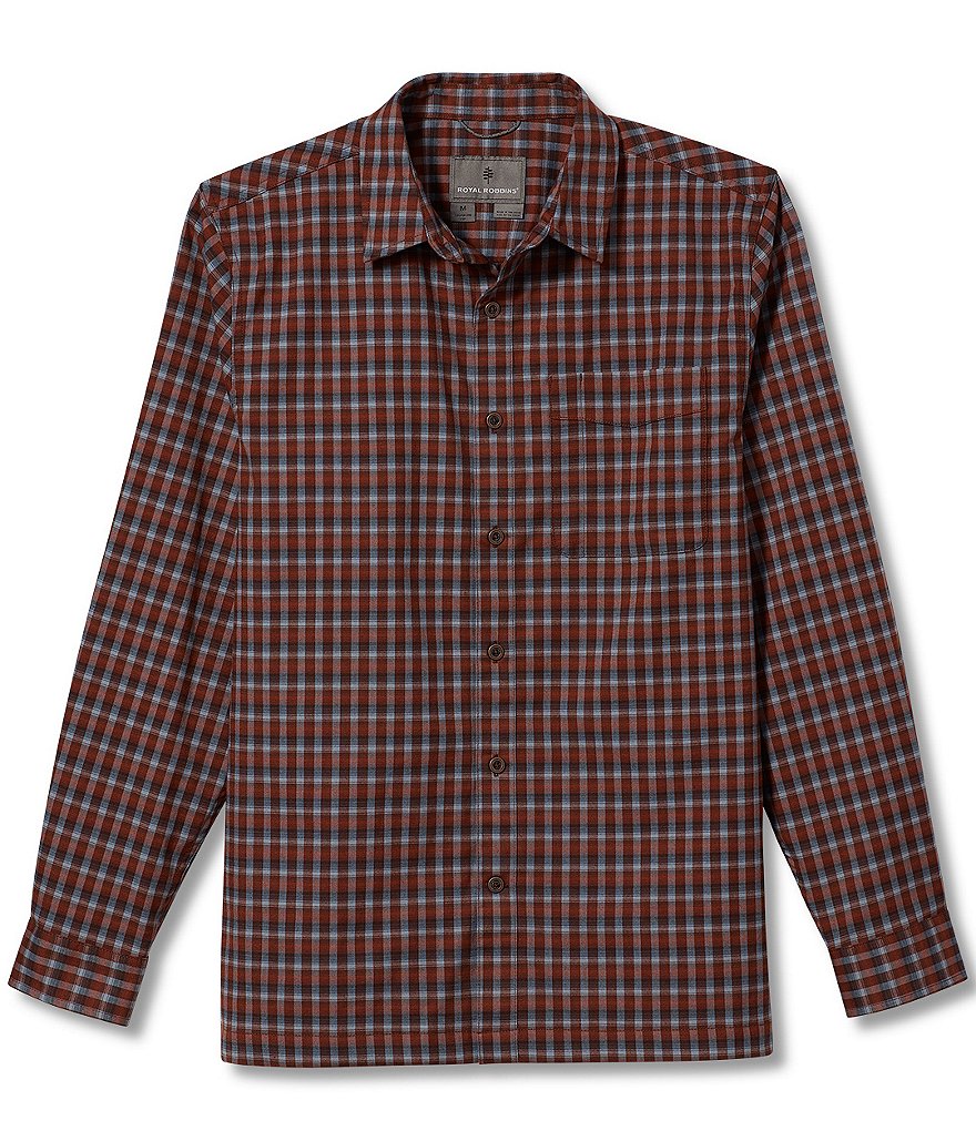 Royal Robbins Thermotech Drake Plaid Performance Stretch Long-Sleeve Woven Shirt