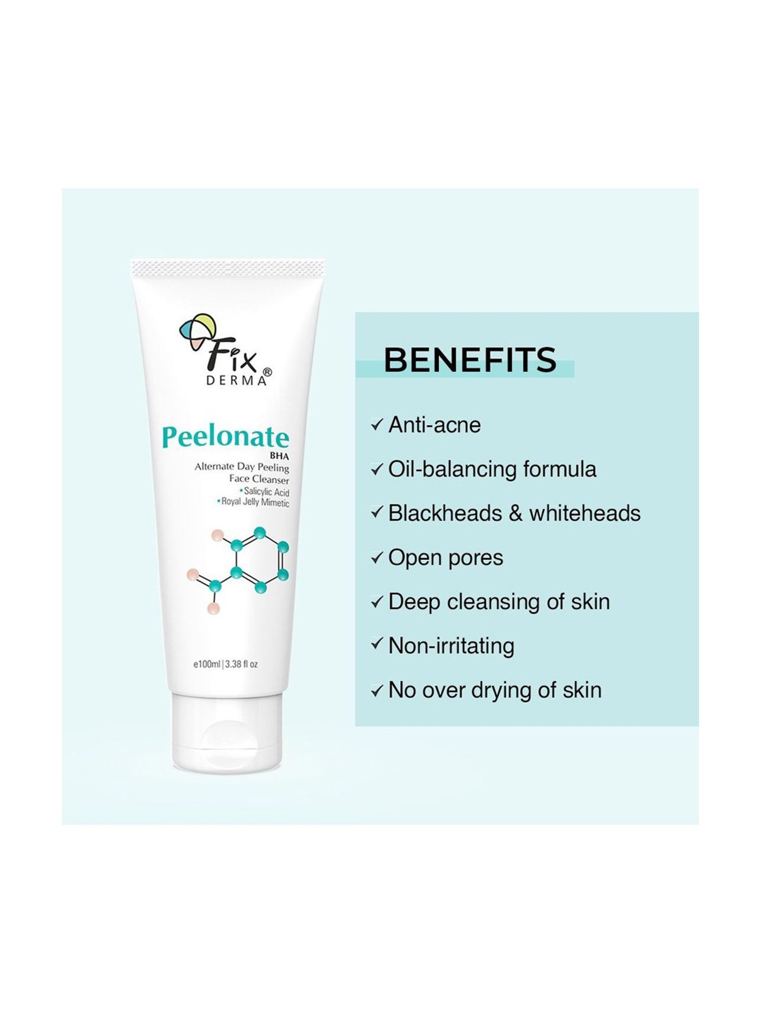 Fixderma Peelonate BHA Face Cleanser - 100 ml