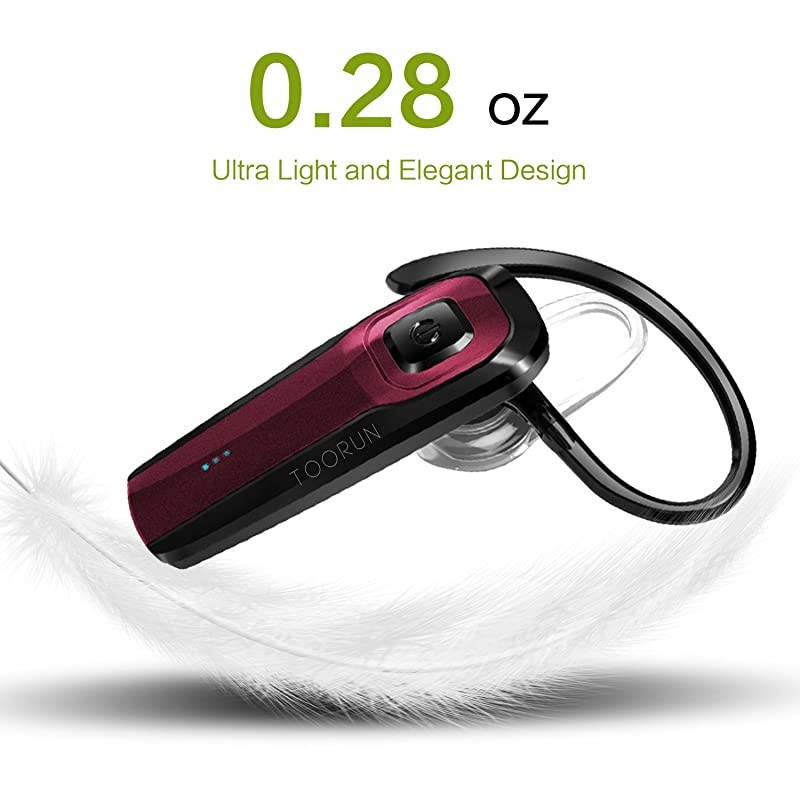 M26 Bluetooth Headset with Noise Cancelling Compatible with Smart Phones LG G7 Samsung Note9 S9 iPhone Xs MAS Moto Z3 P30 Google pixel3 ZTE AxonRed