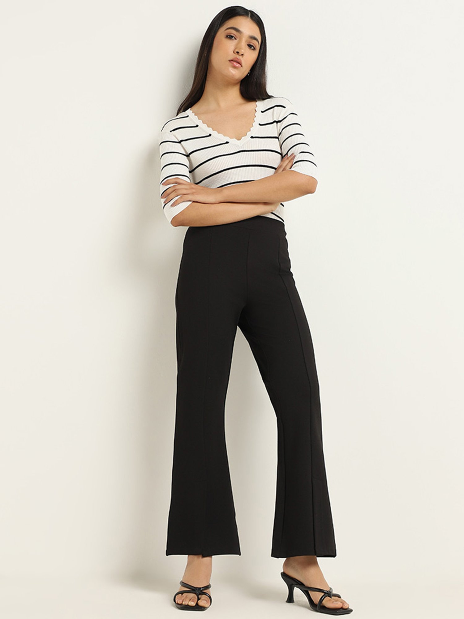 Wardrobe by Westside Ivory Ribbed Top