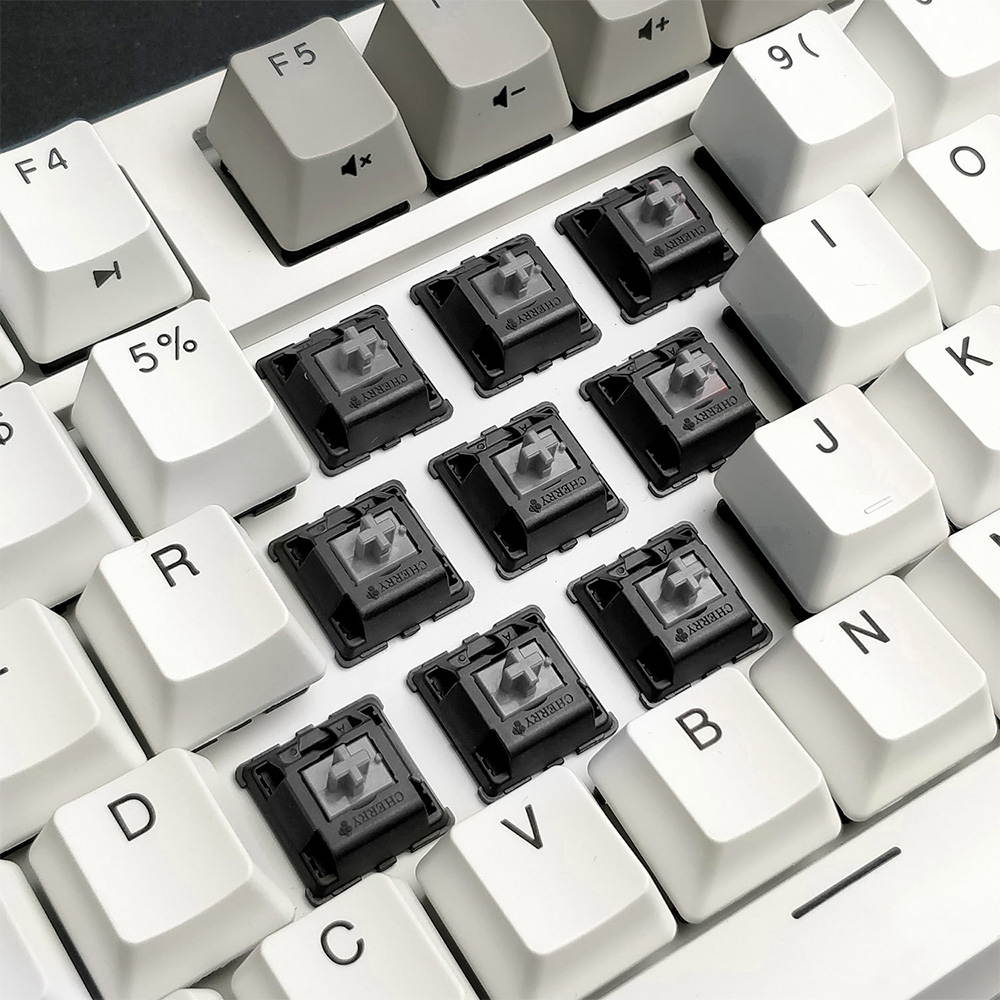 DURGOD K320 87-Key Mechanical Keyboard [Cherry MX Silver Switches] NKRO Anti-ghosting Gaming Keyboard for Gamer/Typist/Office- QWERTY-Layout