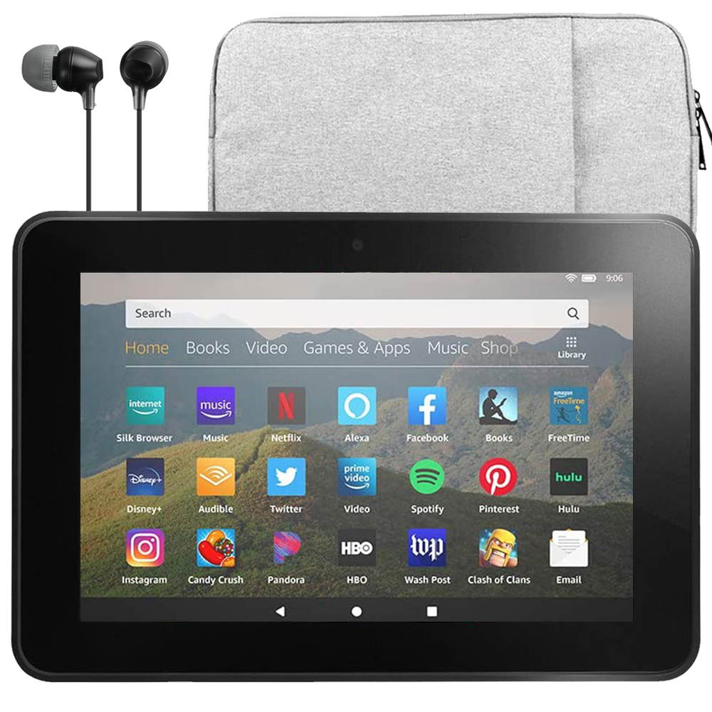 Amazon Kindle Fire HD 8.9 (2nd Generation) 16GB, Wi-Fi, 8.9-Inch + Tablet Sleeve Case + Earbuds (Bundle)