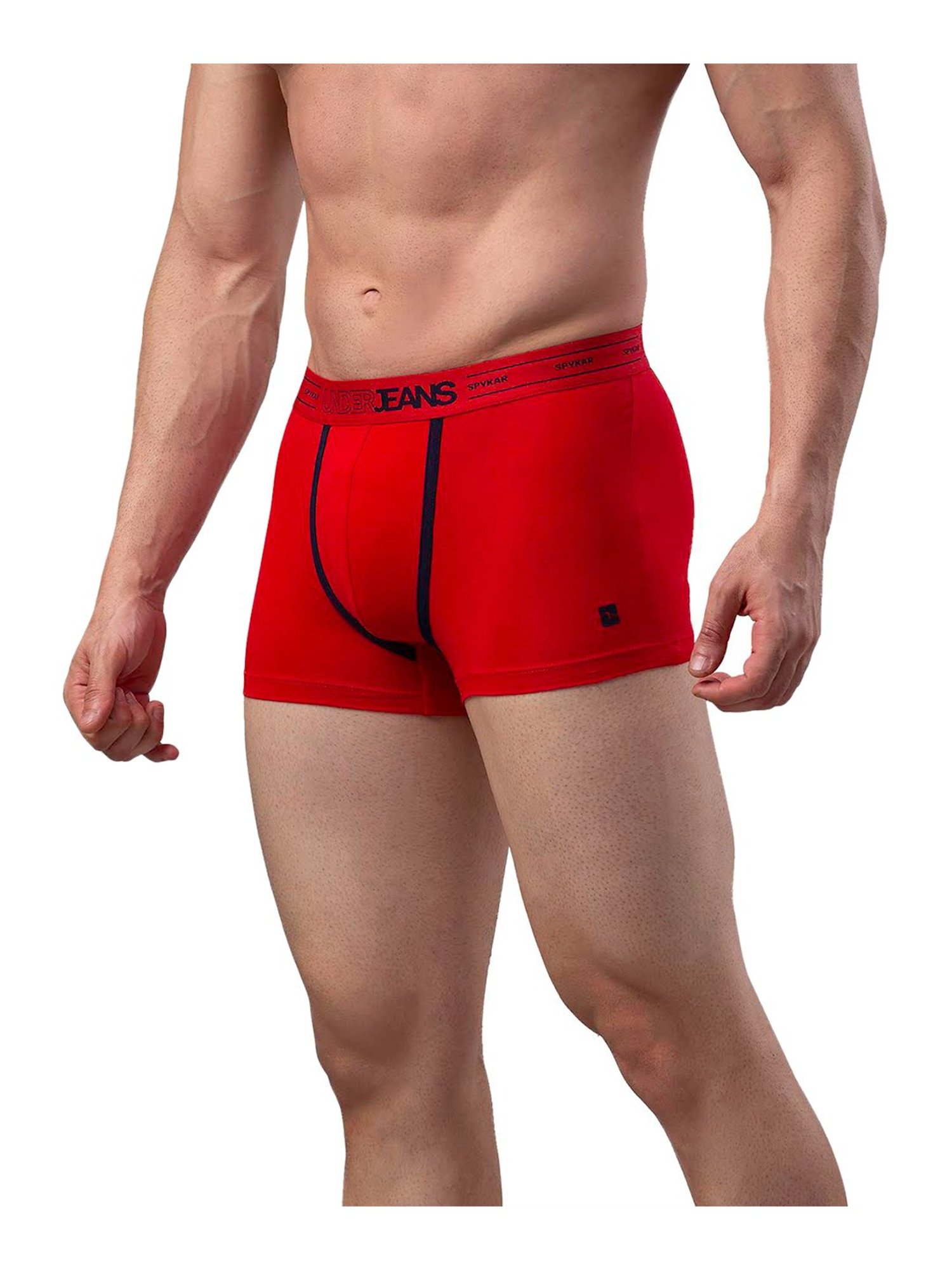 UnderJeans by Spykar Red Trunks - Pack of 2