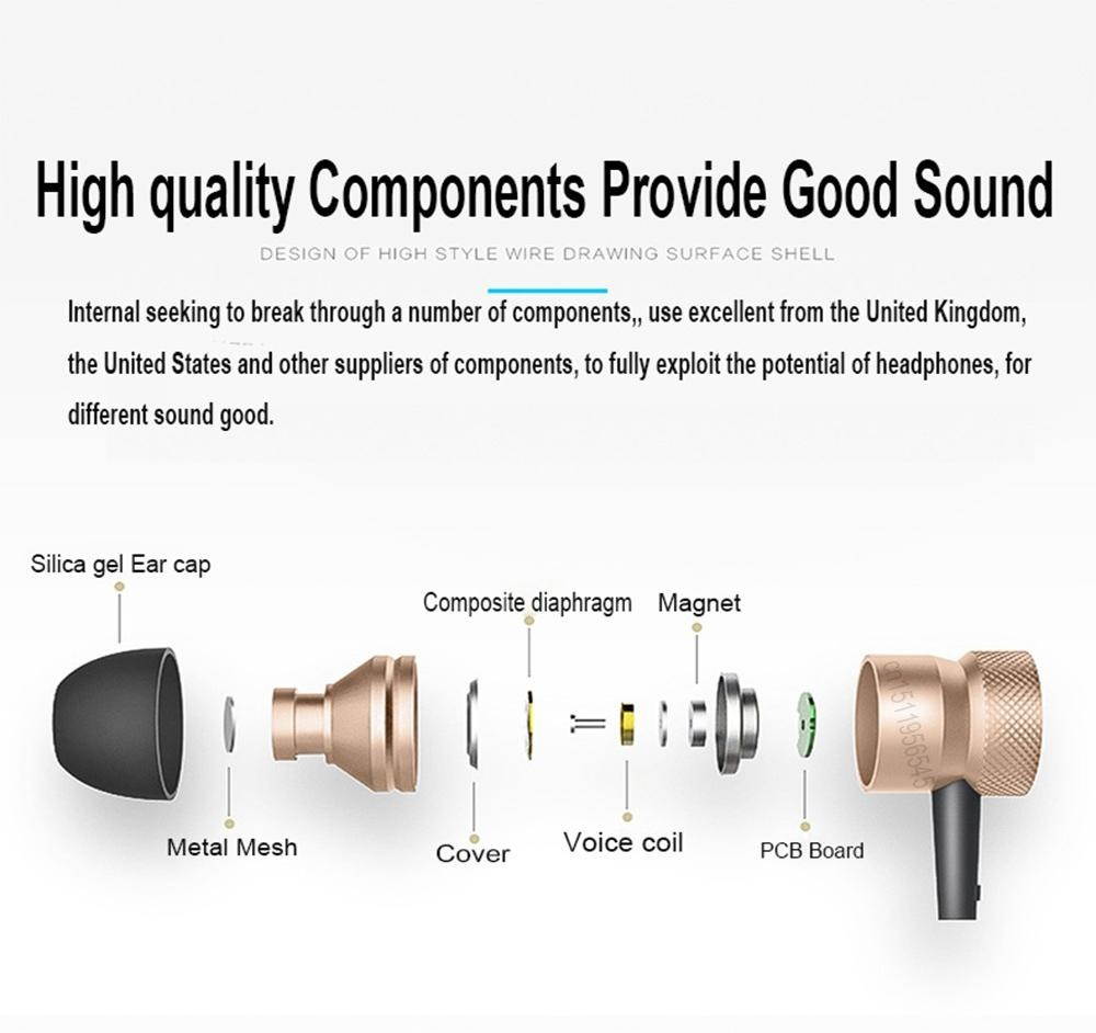 Sound Intone H6 Wireless Bluetooth Sport Earphone Headset with Mic - White Gold - Black gold