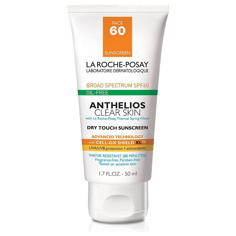 La Roche-Posay Anthelios Clear Skin Dry Touch Face Sunscreen for Acne Prone Skin - SPF 60 - 1.7oz
