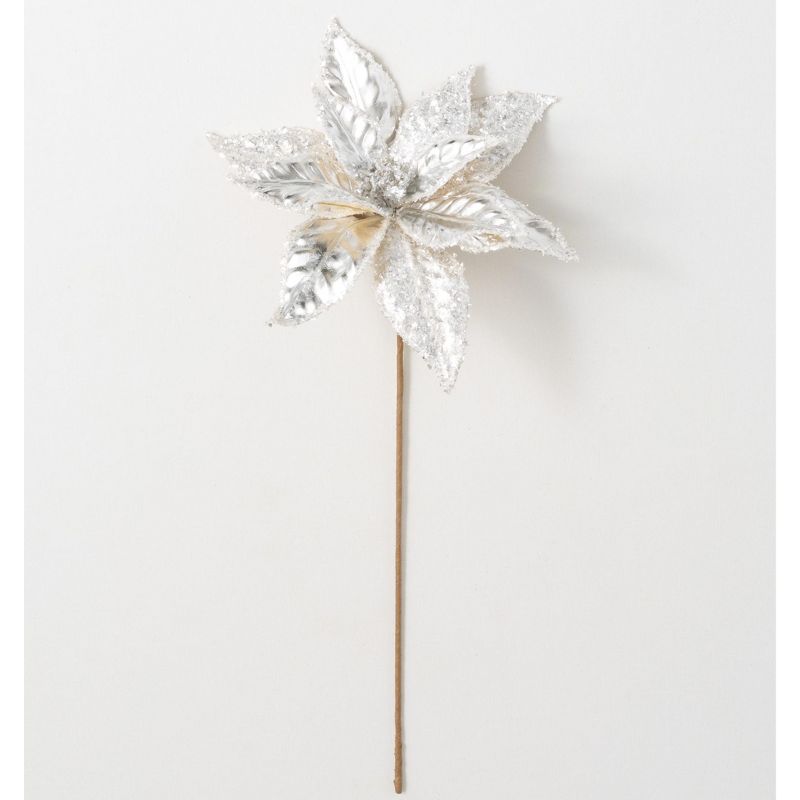 Sullivans Poinsettia Artificial Stem 23"H Gold