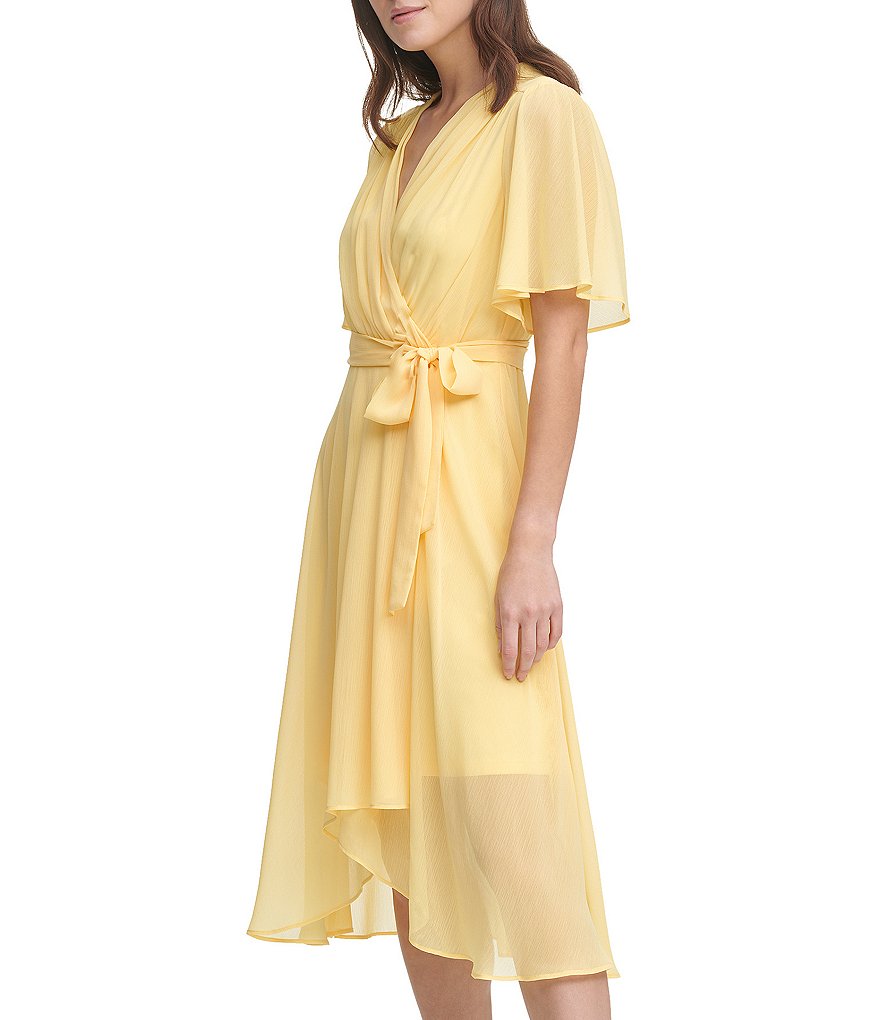 Vince Camuto Halter Bow Neck Sleeveless Midi Dress with Side Seam Pockets