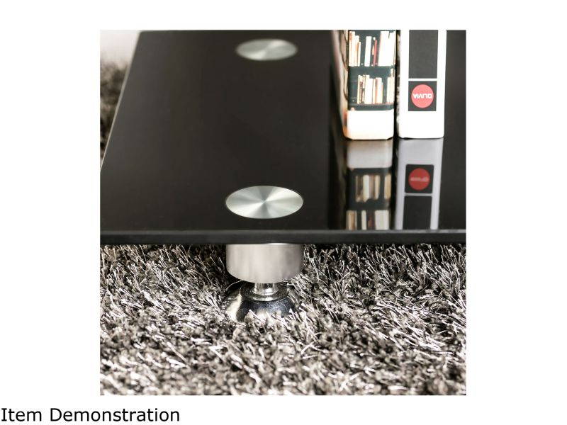 Furniture of America Collatta Contemporary Metal TV Console in Black