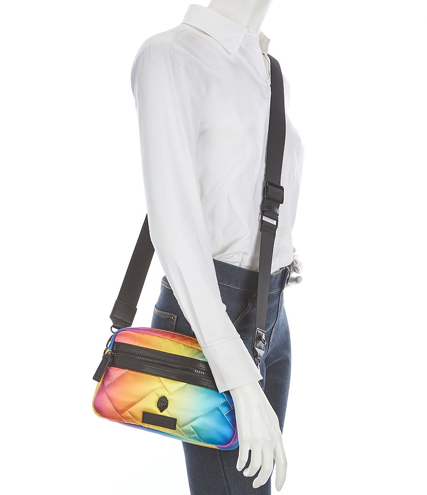 Kurt Geiger London Nylon Quilted Rainbow Ombre Crossbody Bag