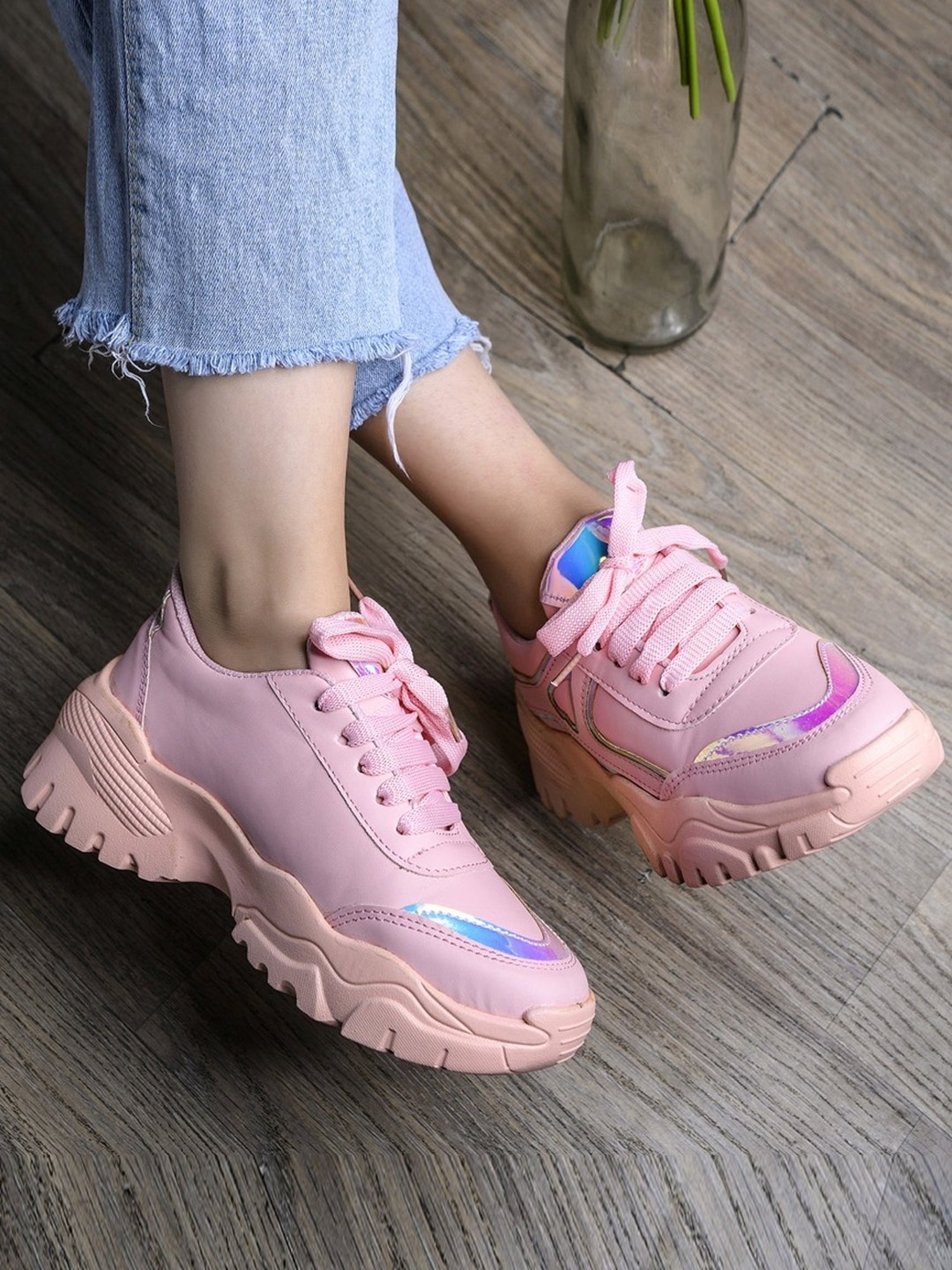 Shoetopia Women's Pink Sneakers