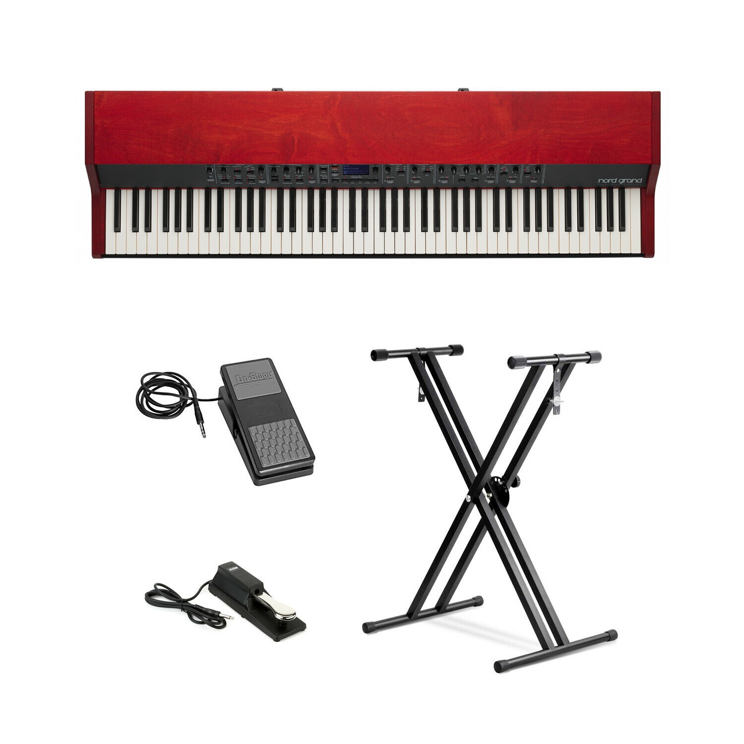 Nord Grand 88-note Kawai Hammer Action Keyboard Bundle with Adjustable Stand, Ex
