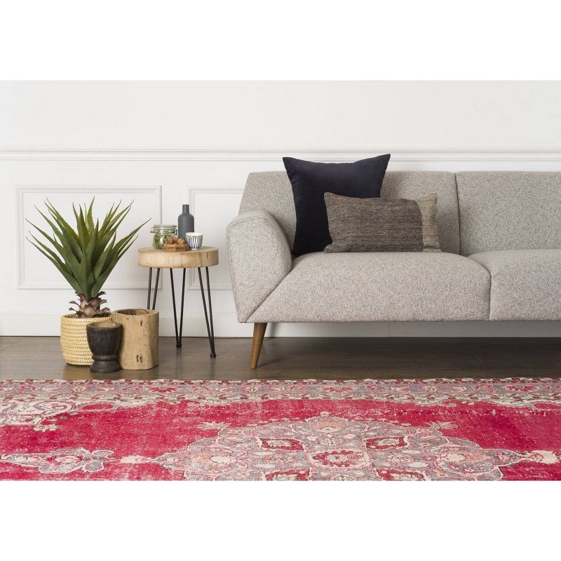 6'7"x9'11" Vintage One-of-a-Kind Eleuterio Rug Red - Revival Rugs