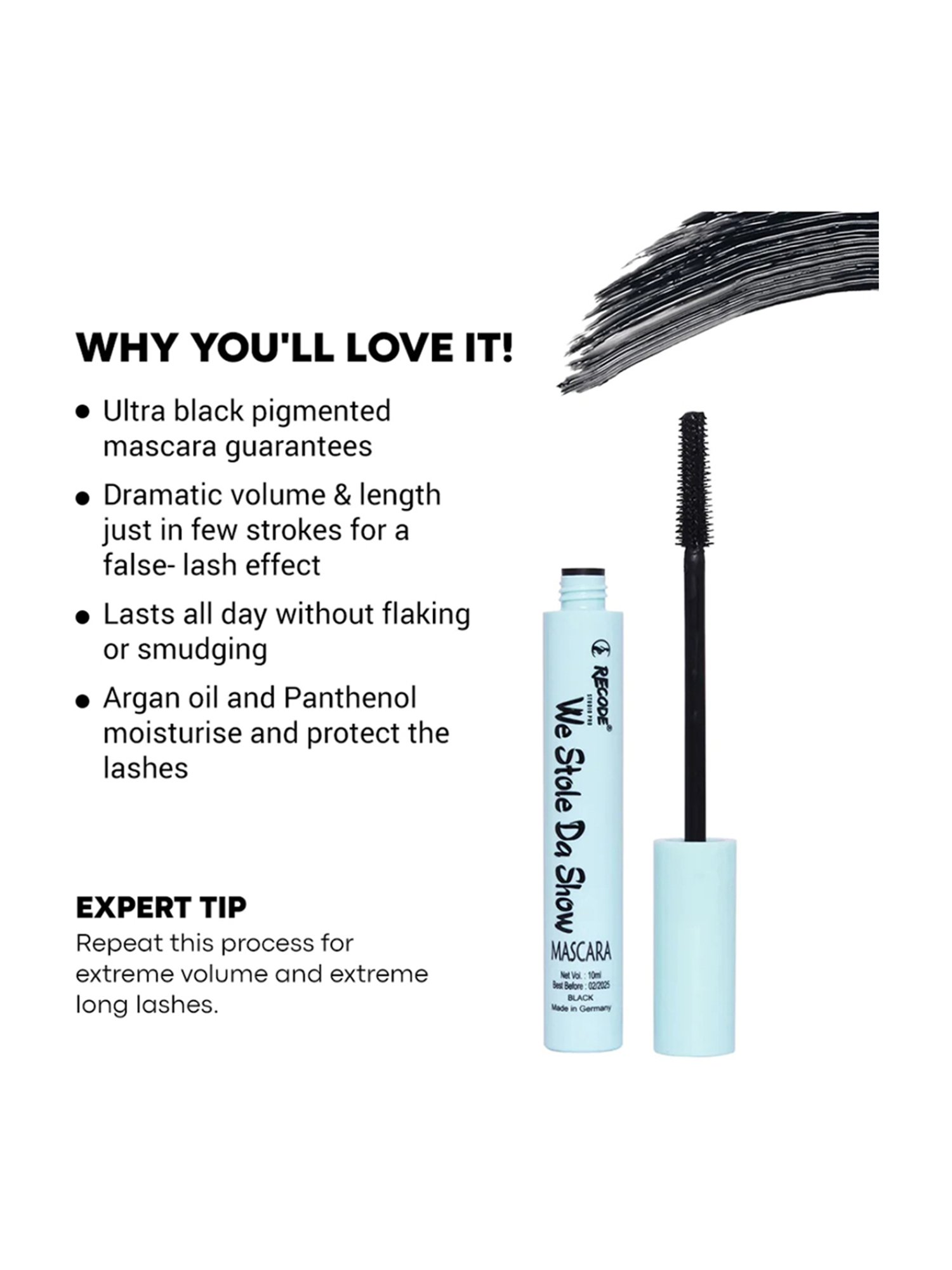 Recode We Stole Da Show Mascara Black - 10 ml