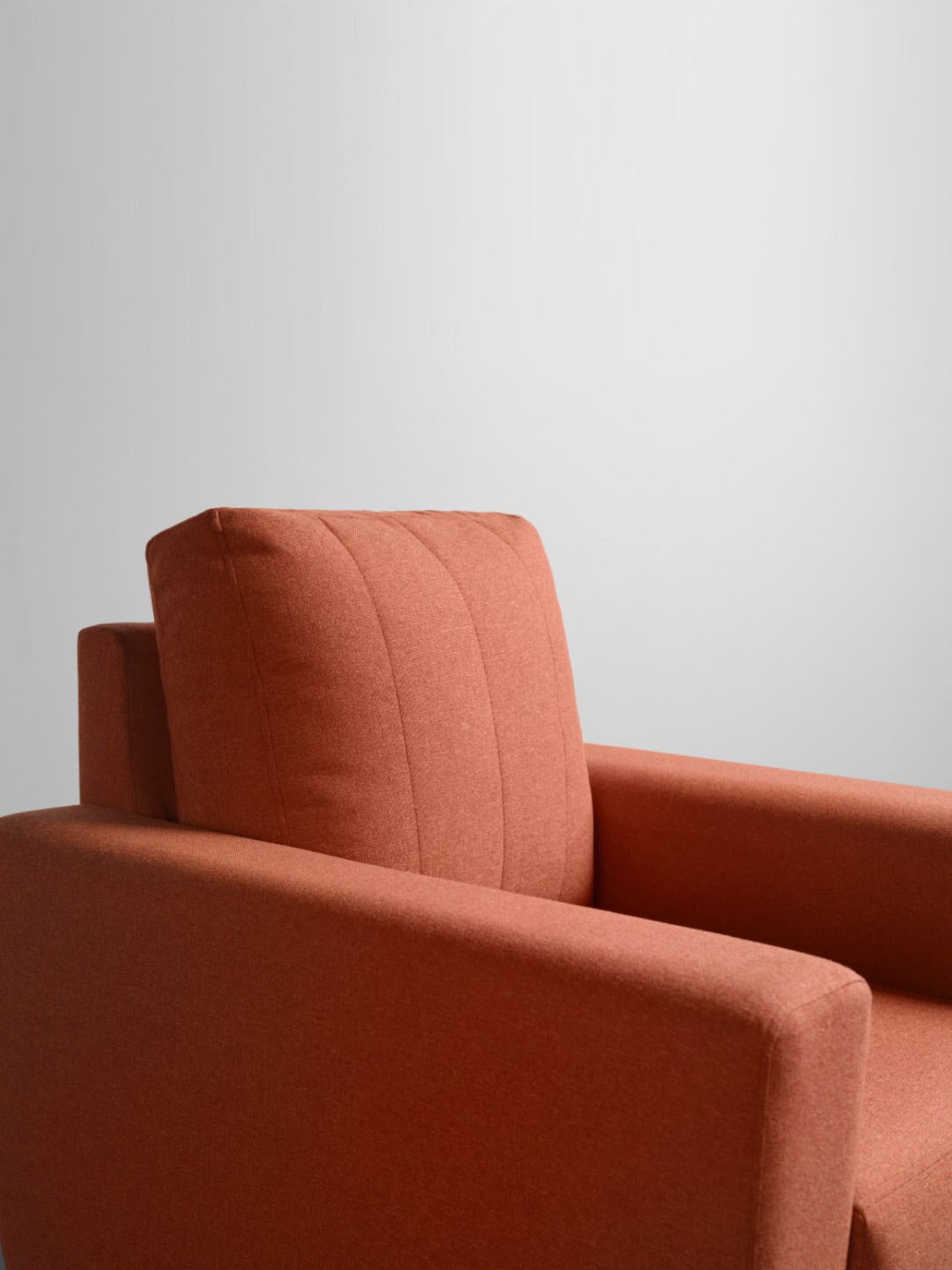 Sleepyhead Bae Ember Orange Fabric 1 Seater Sofa