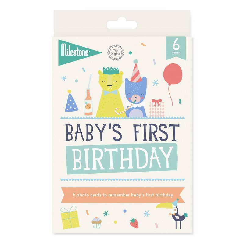 Milestone Baby's First Birthday Photo Cards - 6pc