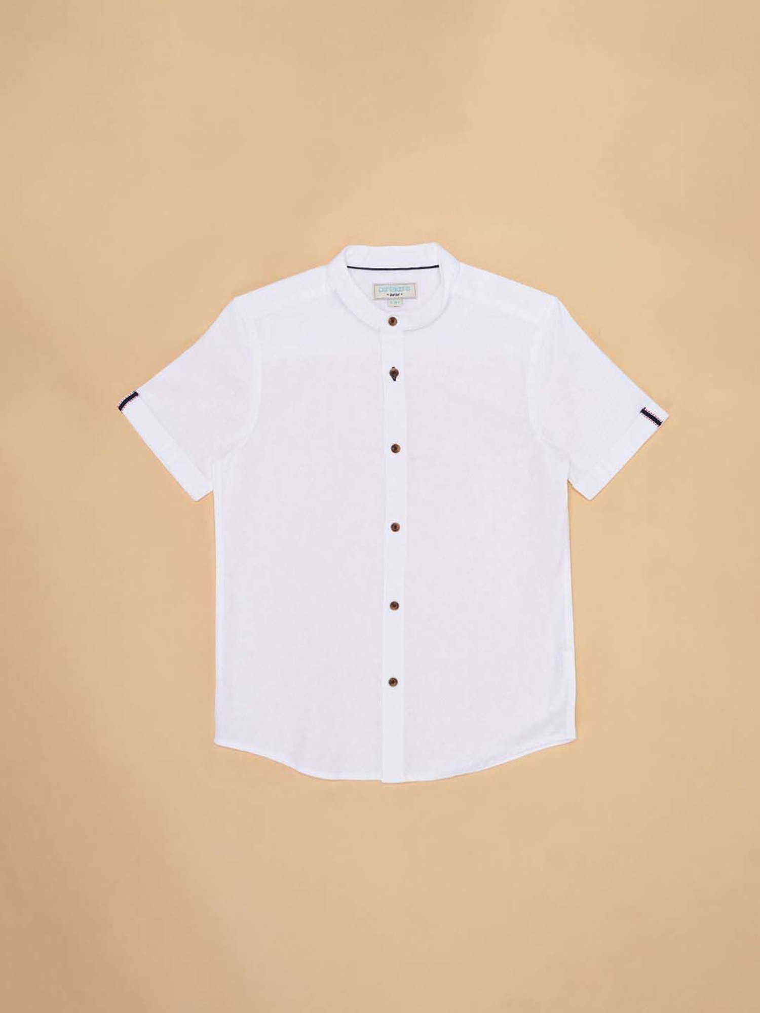 Pantaloons Junior White Cotton Regular Fit Shirts