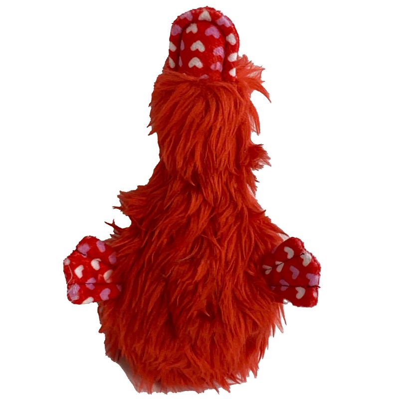 Multipet Duckworth with Heart Print Dog Toy - Red - 8"