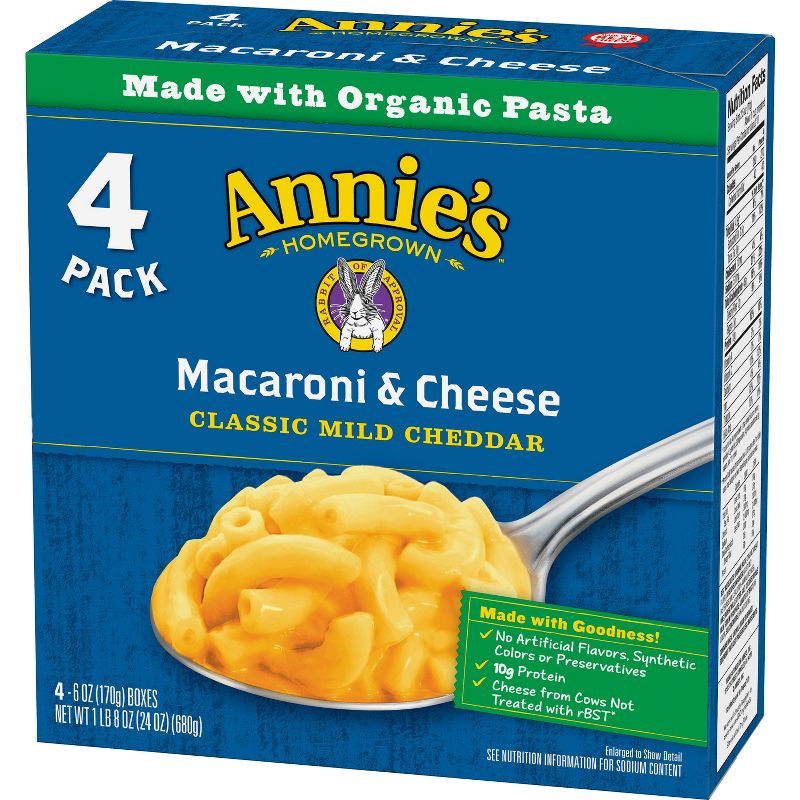 Annie's Macaroni & Cheese Classic Mild Cheddar 4pk - 24oz