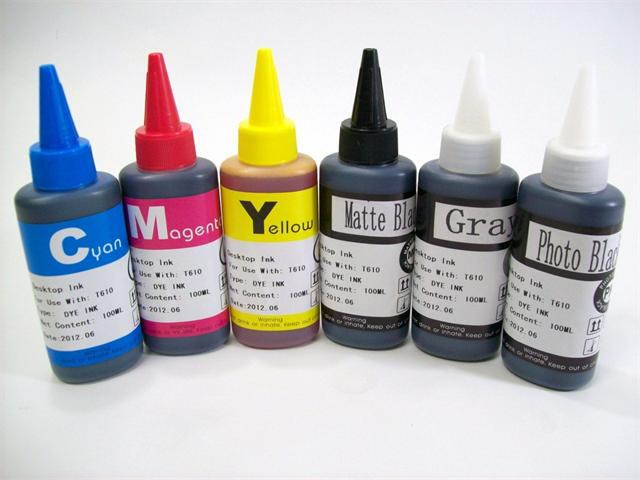 [INK Refill Bottle SET &ndash; 600ml] for HP 72 HP72 Designjet T610 T620 T790 T770 T1100 T1100ps T1100 T1120 T1120 SD T1120ps T1200 T1300 T2300