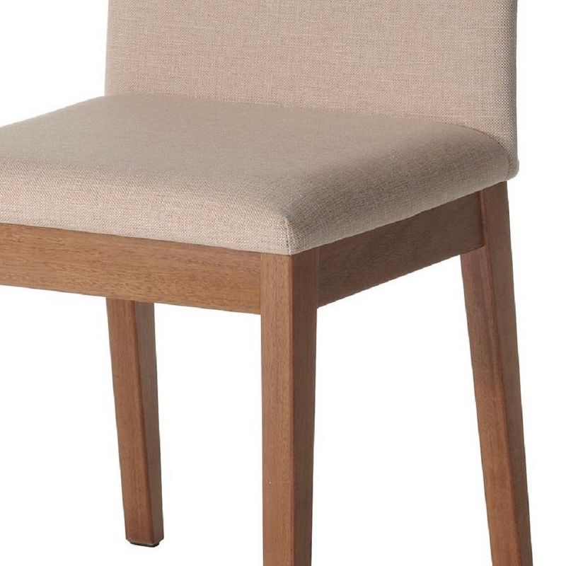 Leroy Dining Chair with Stitched Buttons Dark Beige - Manhattan Comfort