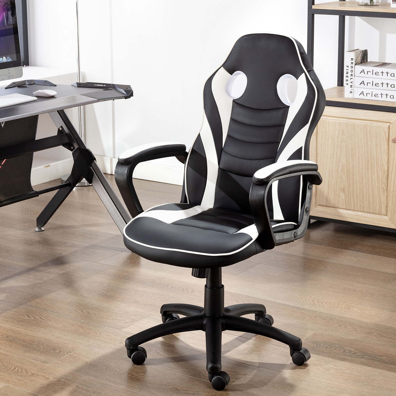 Gaming Chair Ergonomic Leather Recliner Racing Computer Chair High Back Adjustable Swivel Executive office Desk Chair E-Sport Video Game Chair with Lumbar Support